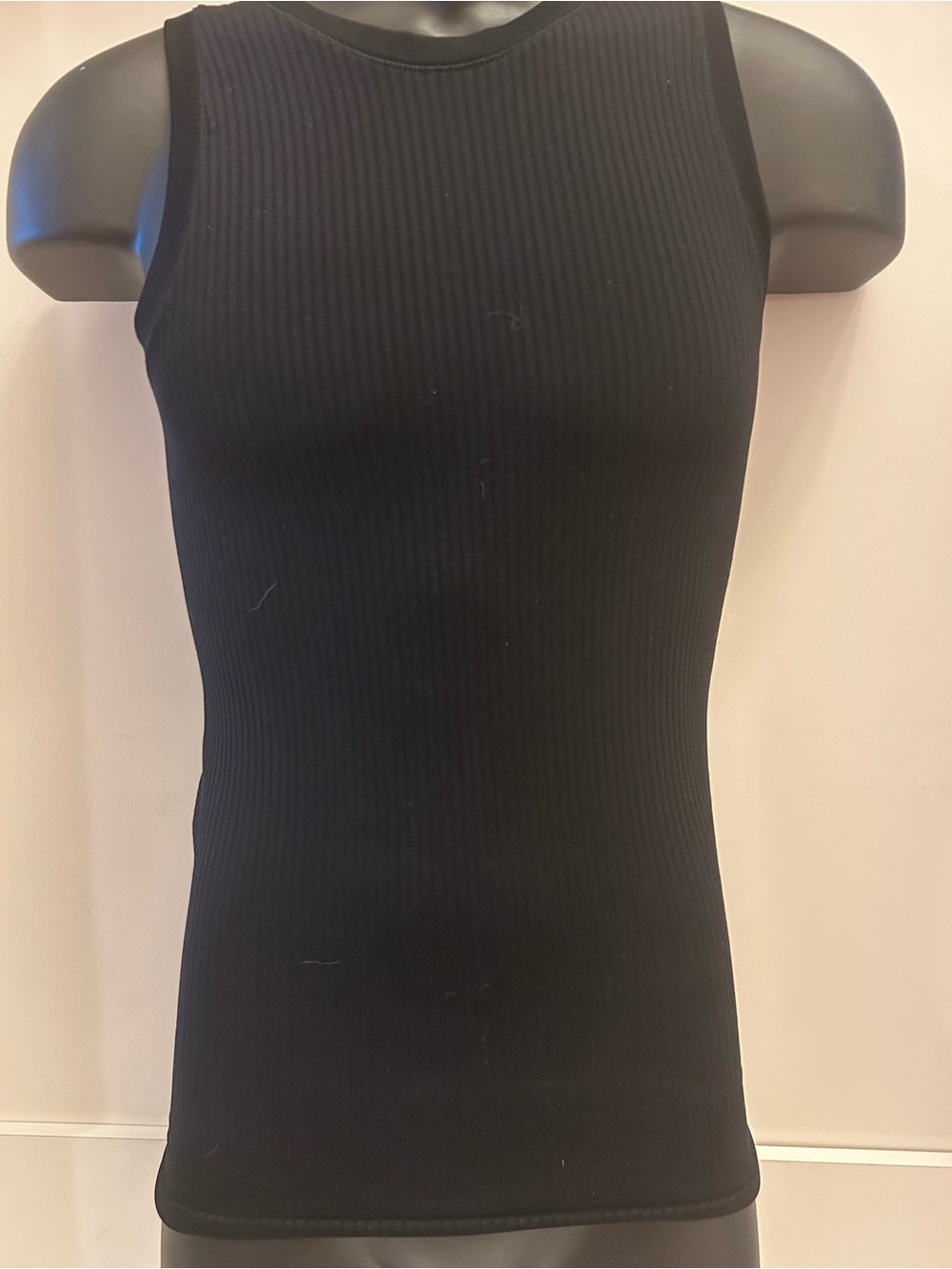 Athleta CYA Ribbed Tank Black Sz XS
